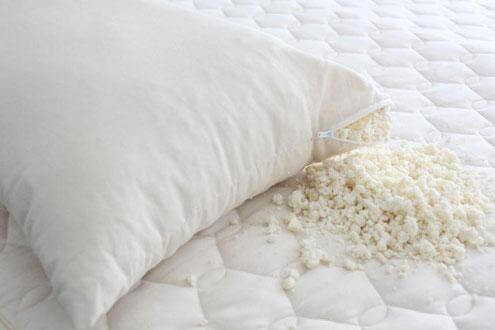 crushed foam pillow